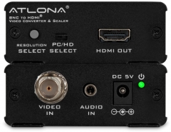 Конвертер масштабатор композитного видео и аудио в HDMI AT-HD120